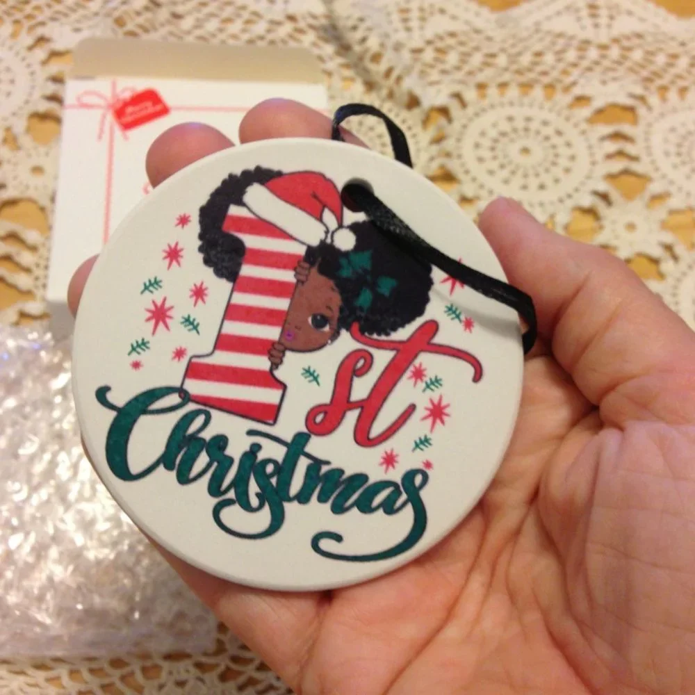 Baby's first Christmas ornament, new